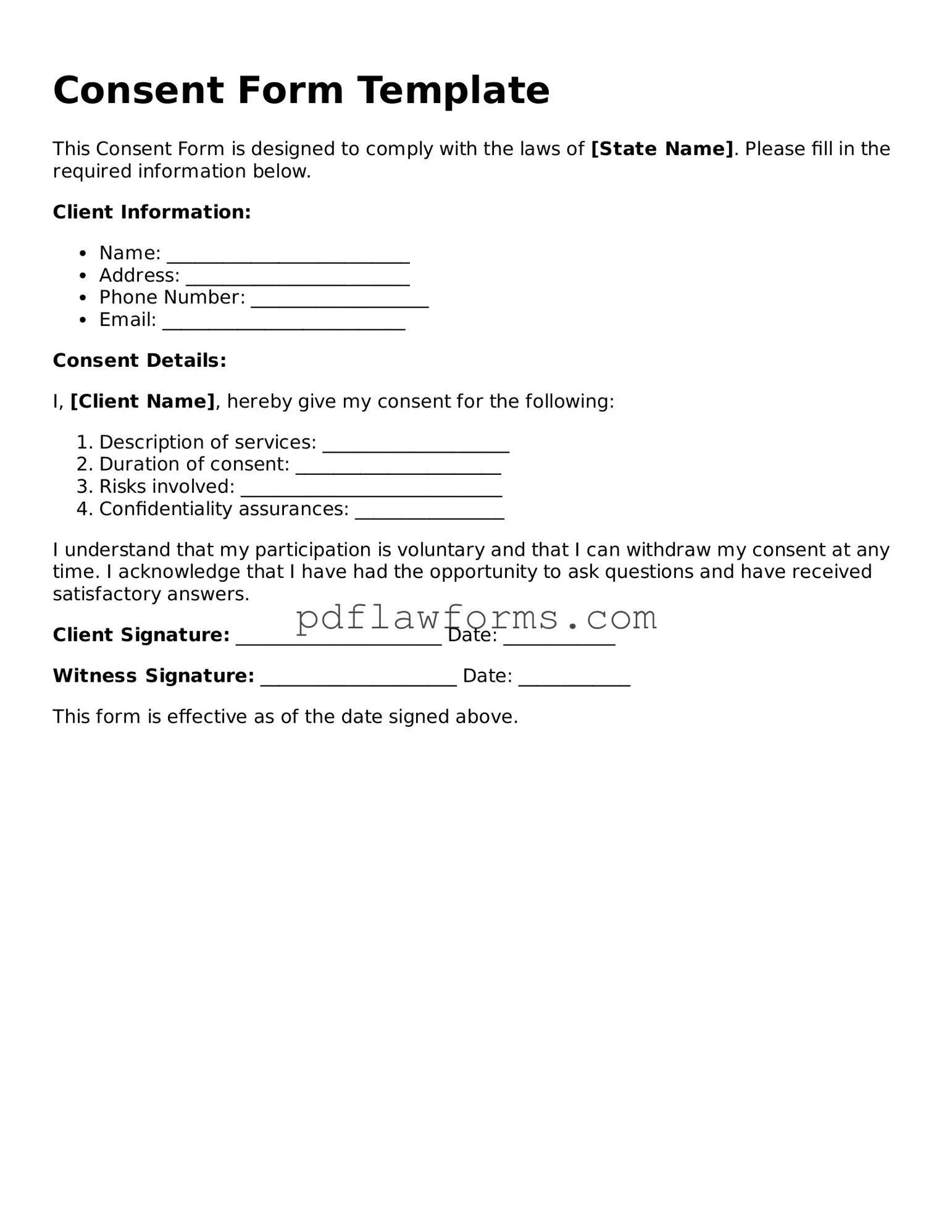 Official Consent Form