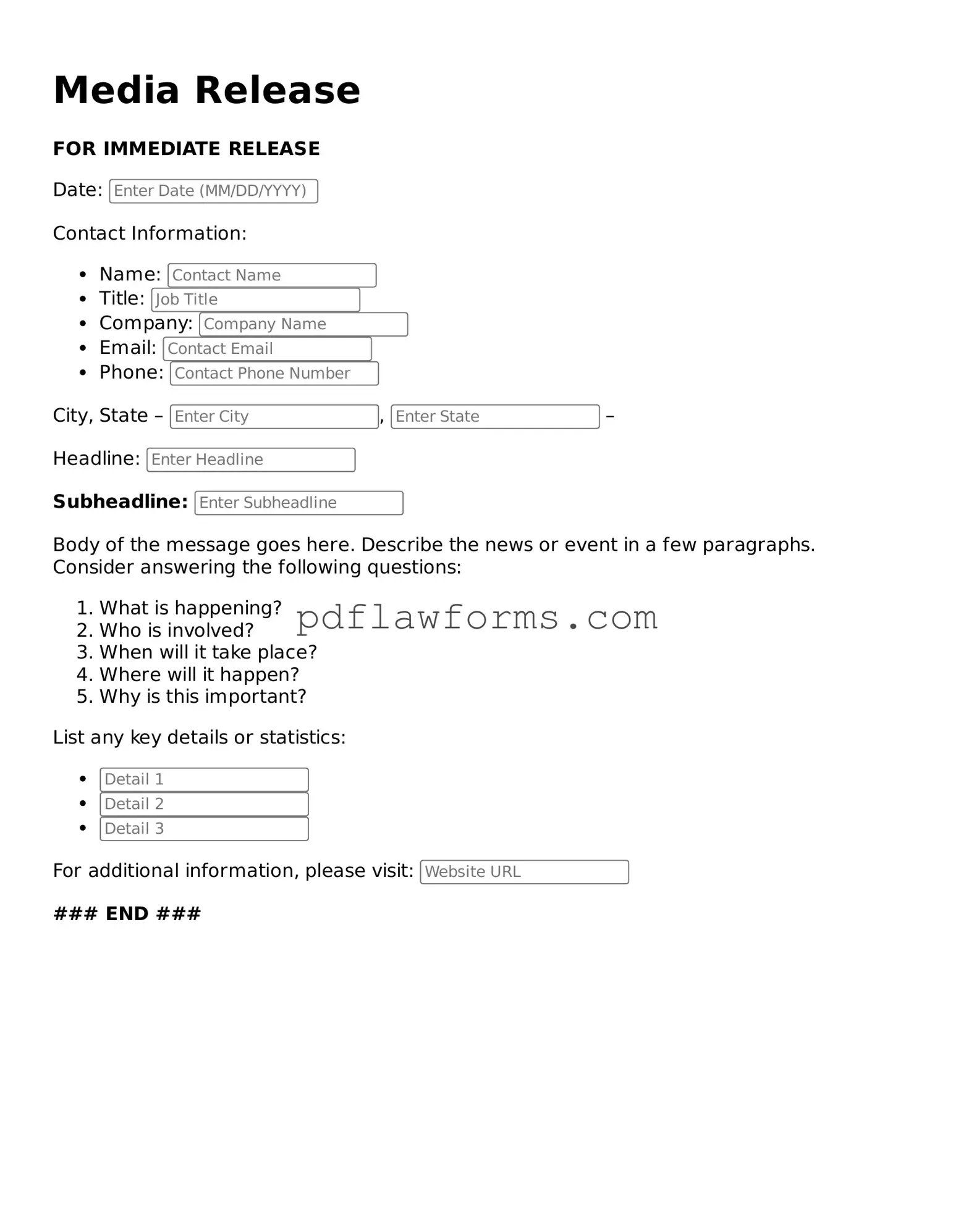 Official Media Release Form