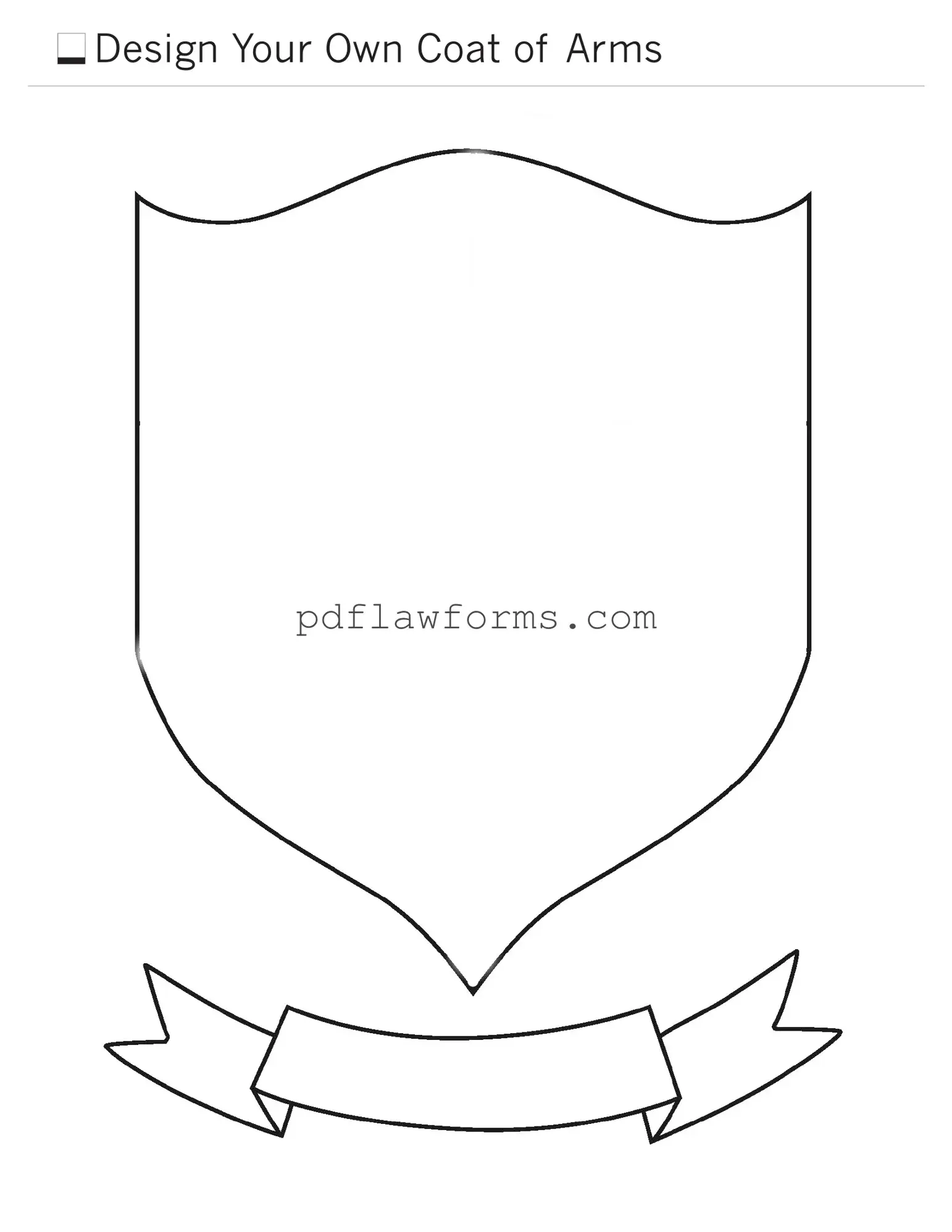 Fill Your Coat Of Arms Template