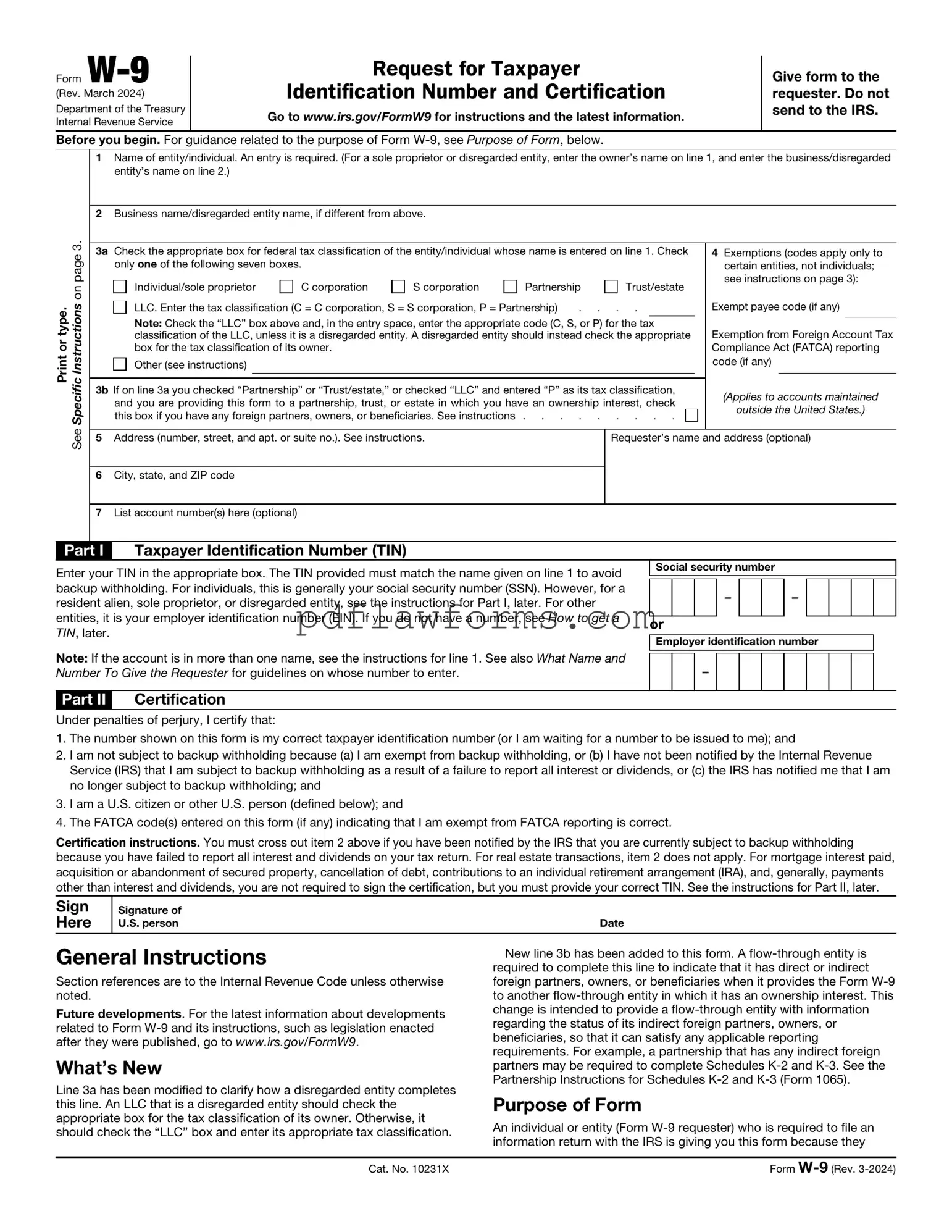 Fill Your IRS W-9 Template