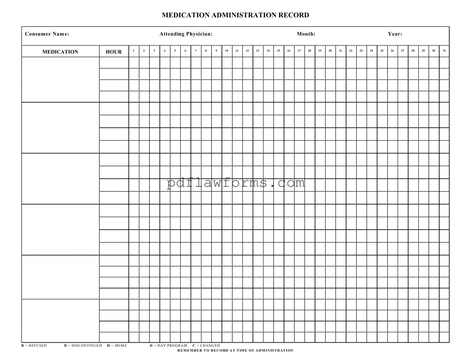 Fill Your Medication Administration Record Sheet Template
