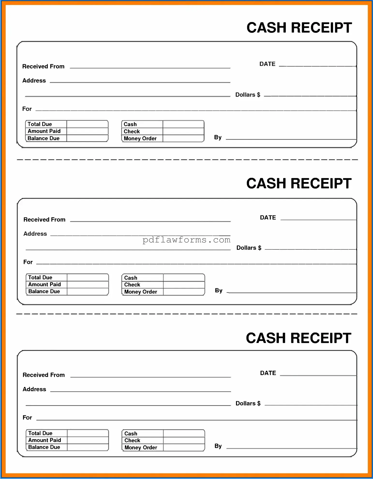 Fill Your Cash Receipt Template