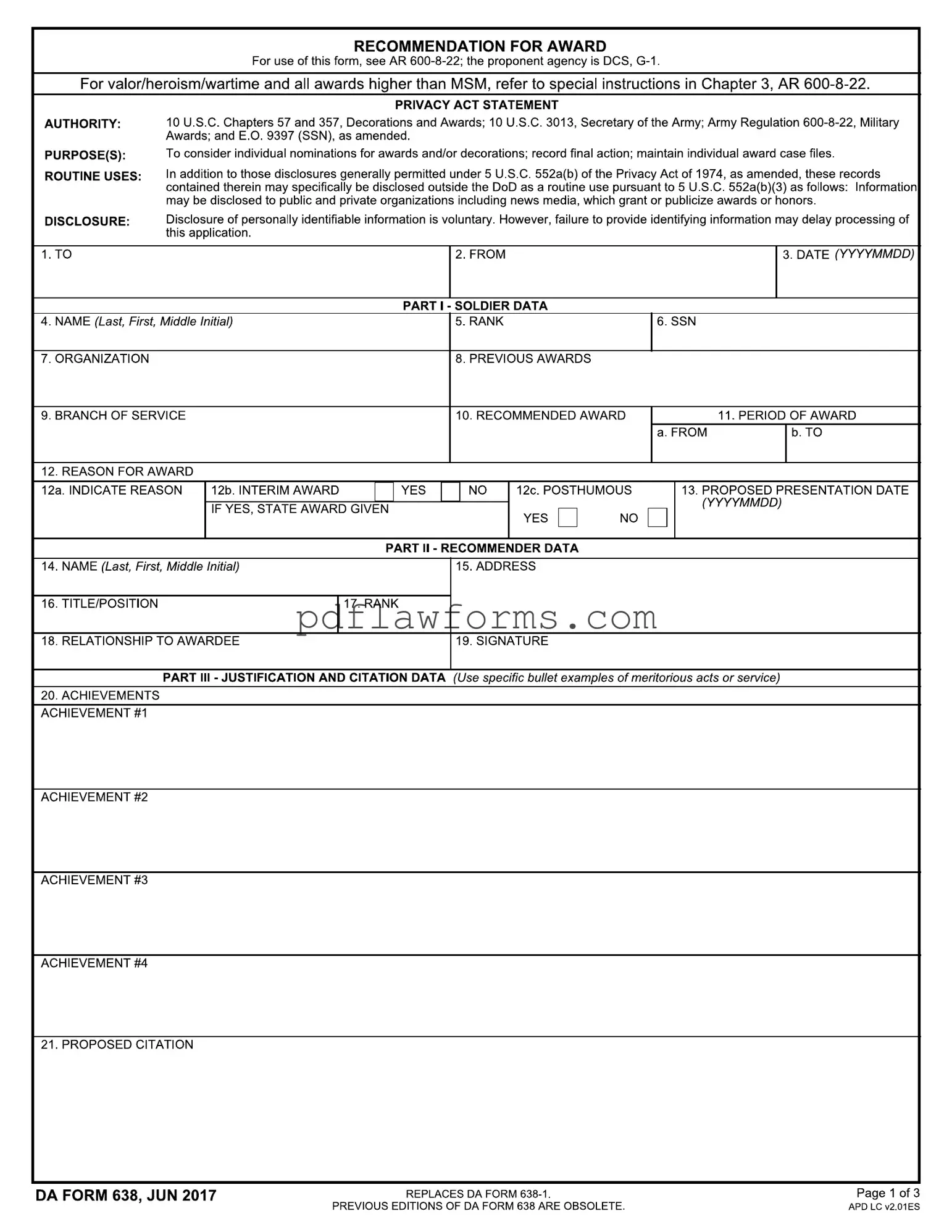 Fill Your Da 638 Template