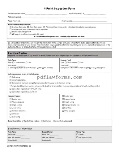 Fill Your 4 Point Inspection Template