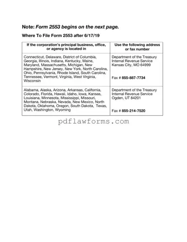 Fill Your IRS 2553 Template