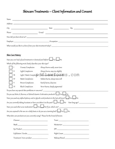 Fill Your Facial Consent Template