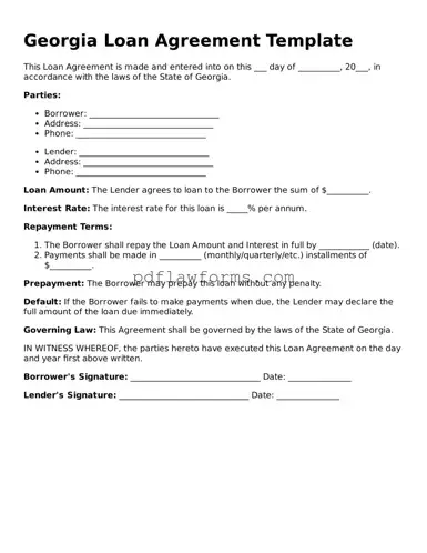 Loan Agreement Form for the State of Georgia