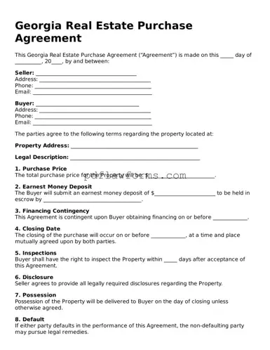 Real Estate Purchase Agreement Form for the State of Georgia