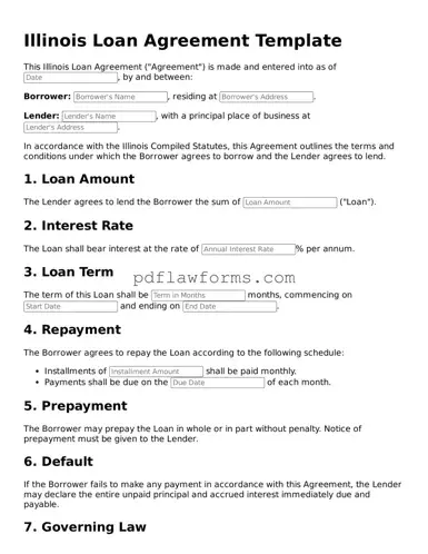 Loan Agreement Form for the State of Illinois