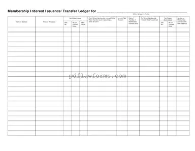 Fill Your Membership Ledger Template