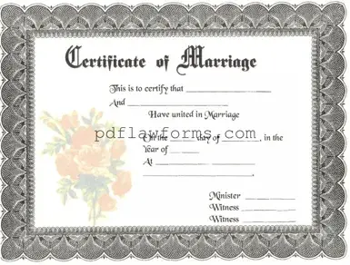 Fill Your Marriage Certificate Template