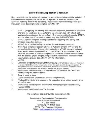 Fill Your Mv 427 Penndot Template