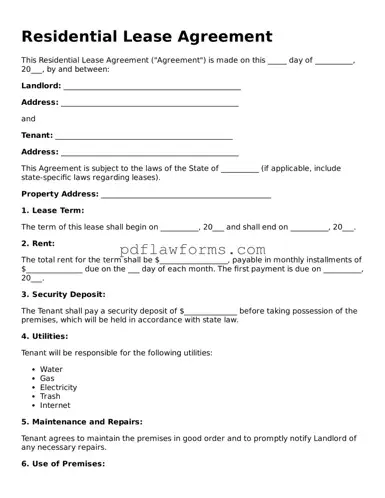 Official Lease Agreement Form